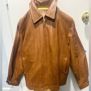 Marcello Sport Men's Brown Leather Jacket XXL